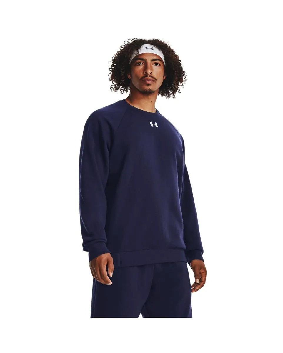 Sweatshirt Homme UA RIVAL FLEECE CREW Bleu