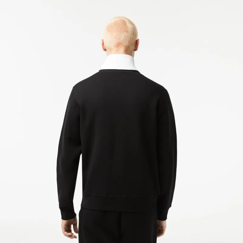 SWEATSHIRT ZIPPÉ HOMME LACOSTE NOIR CLASSIC FIT COLOR-BLOCK
