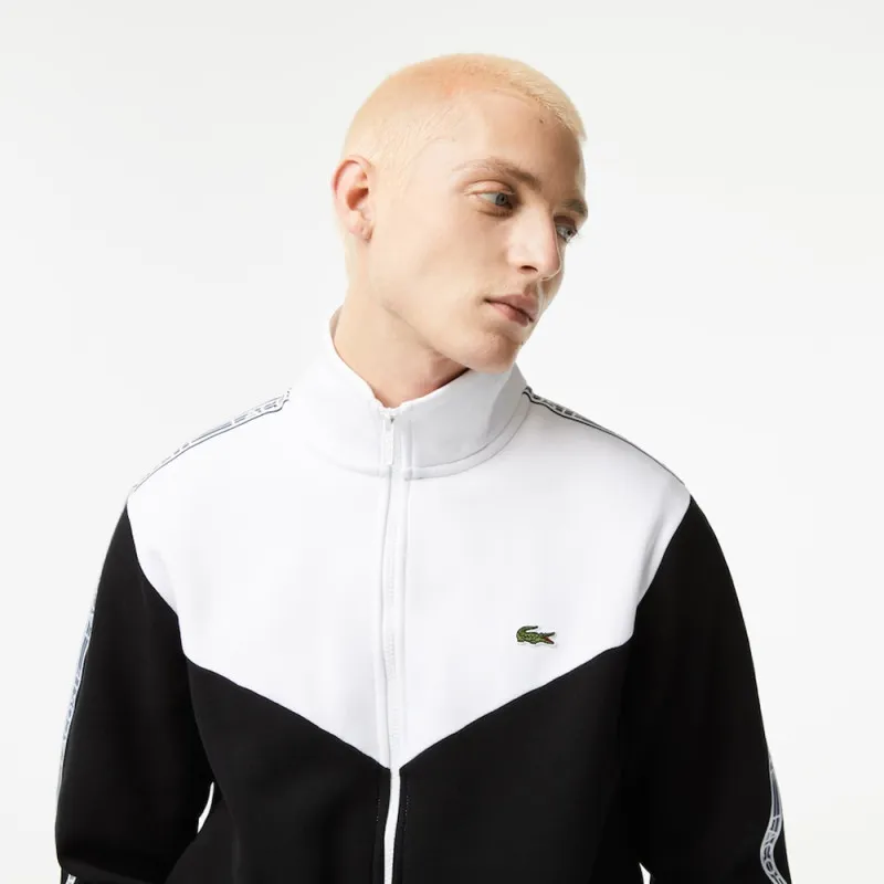 SWEATSHIRT ZIPPÉ HOMME LACOSTE NOIR CLASSIC FIT COLOR-BLOCK