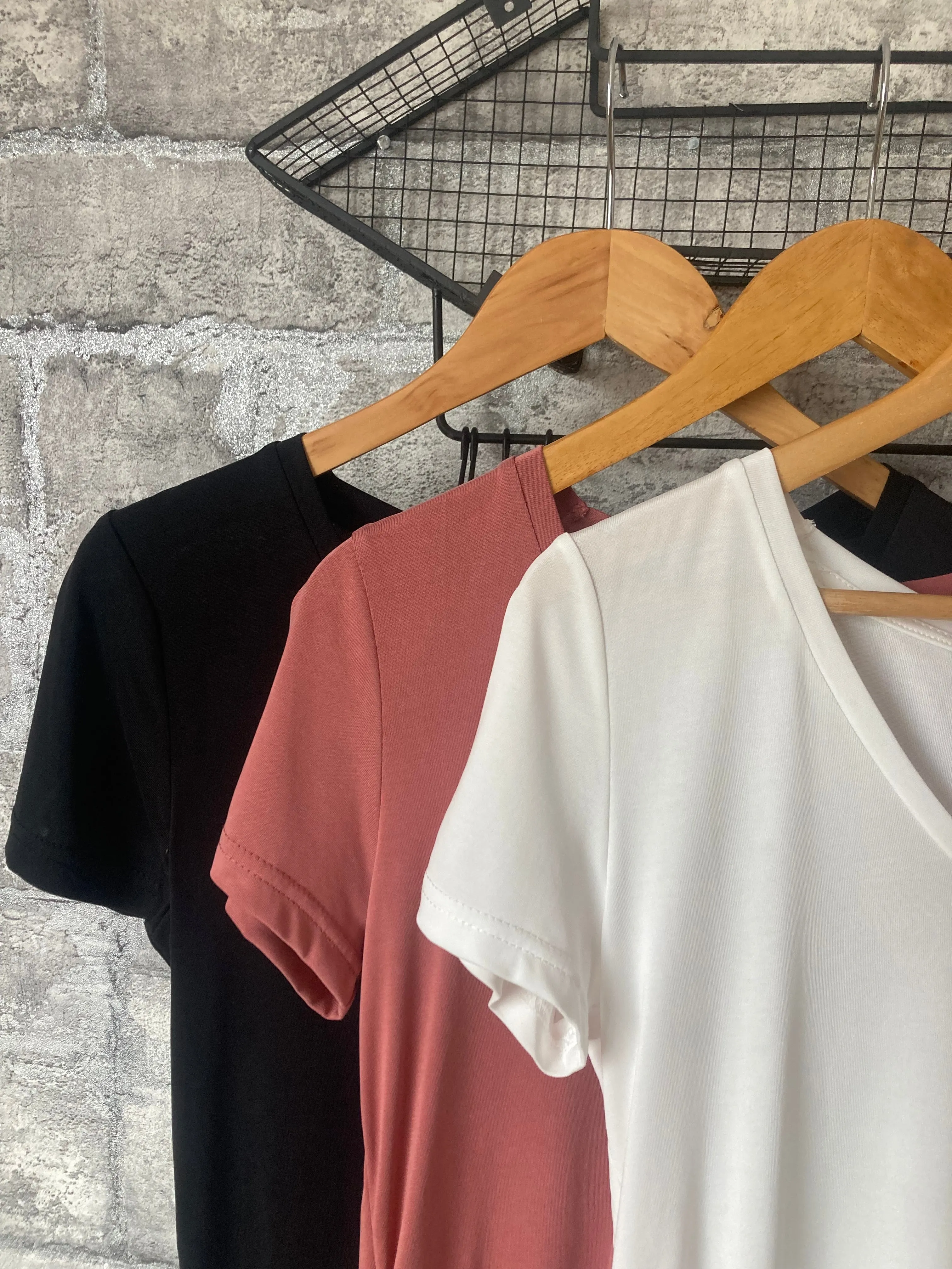 T-Shirt Beau Basic Vieux Rose
