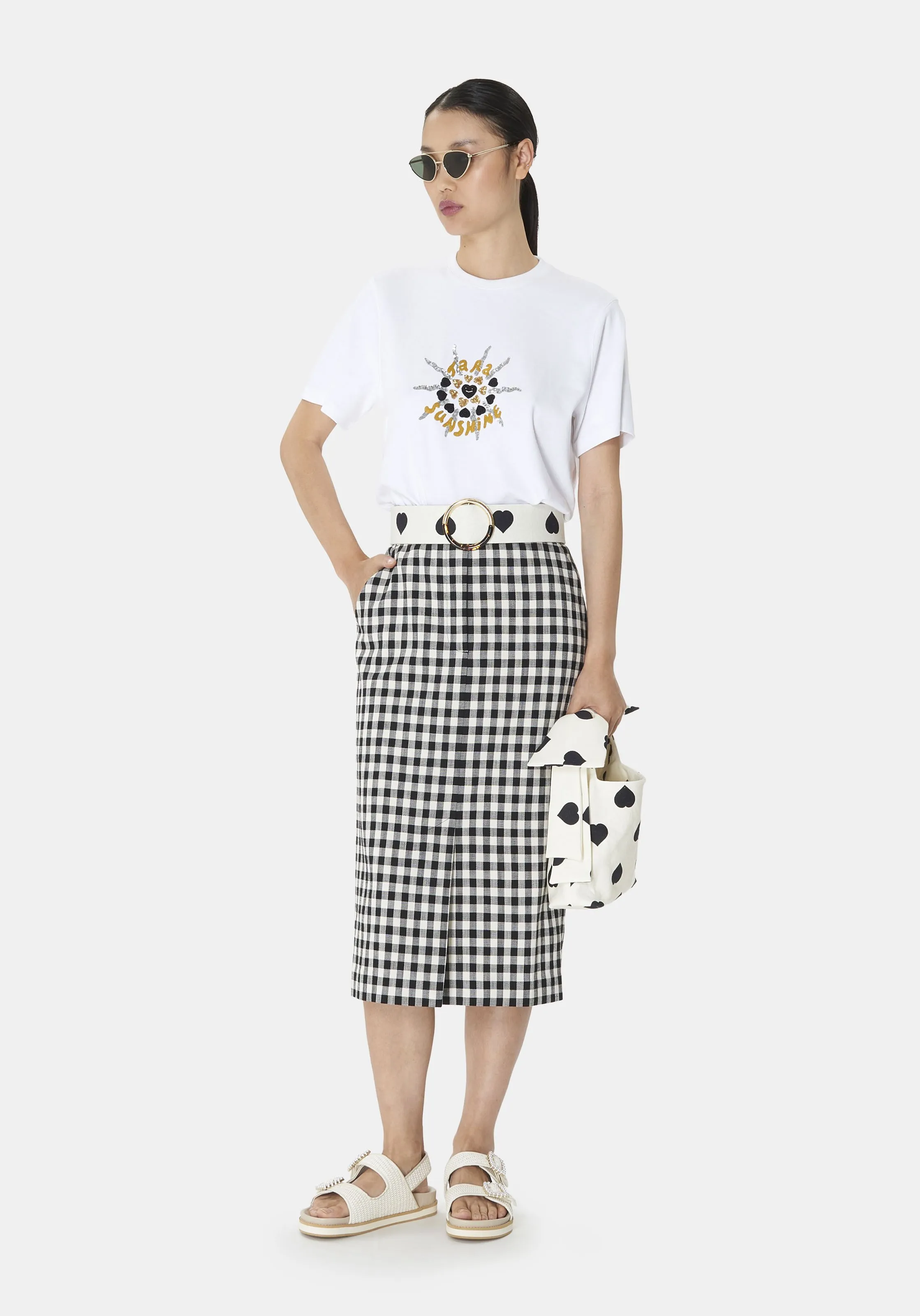 TARA JARMON  T-shirt droit   courtes rond - tarasun - Blanc