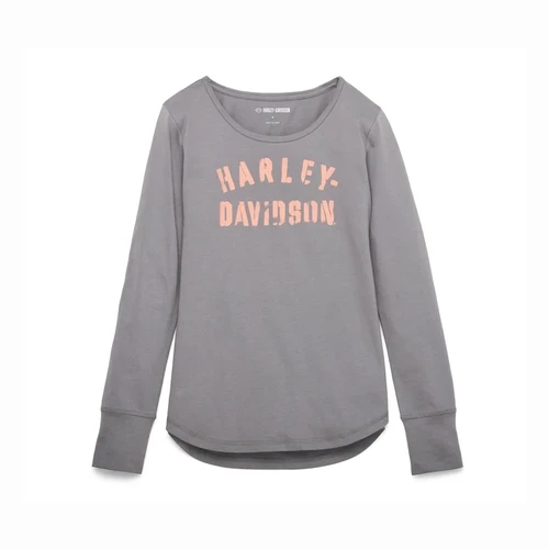 TEE/ML GRIS  HD SCRIPT SAUMON