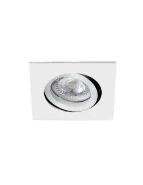 TIPO C Encastré GU10 carré orientable blanc a/lpe LED 7W 3000K 650lm incl. ARIC 51046