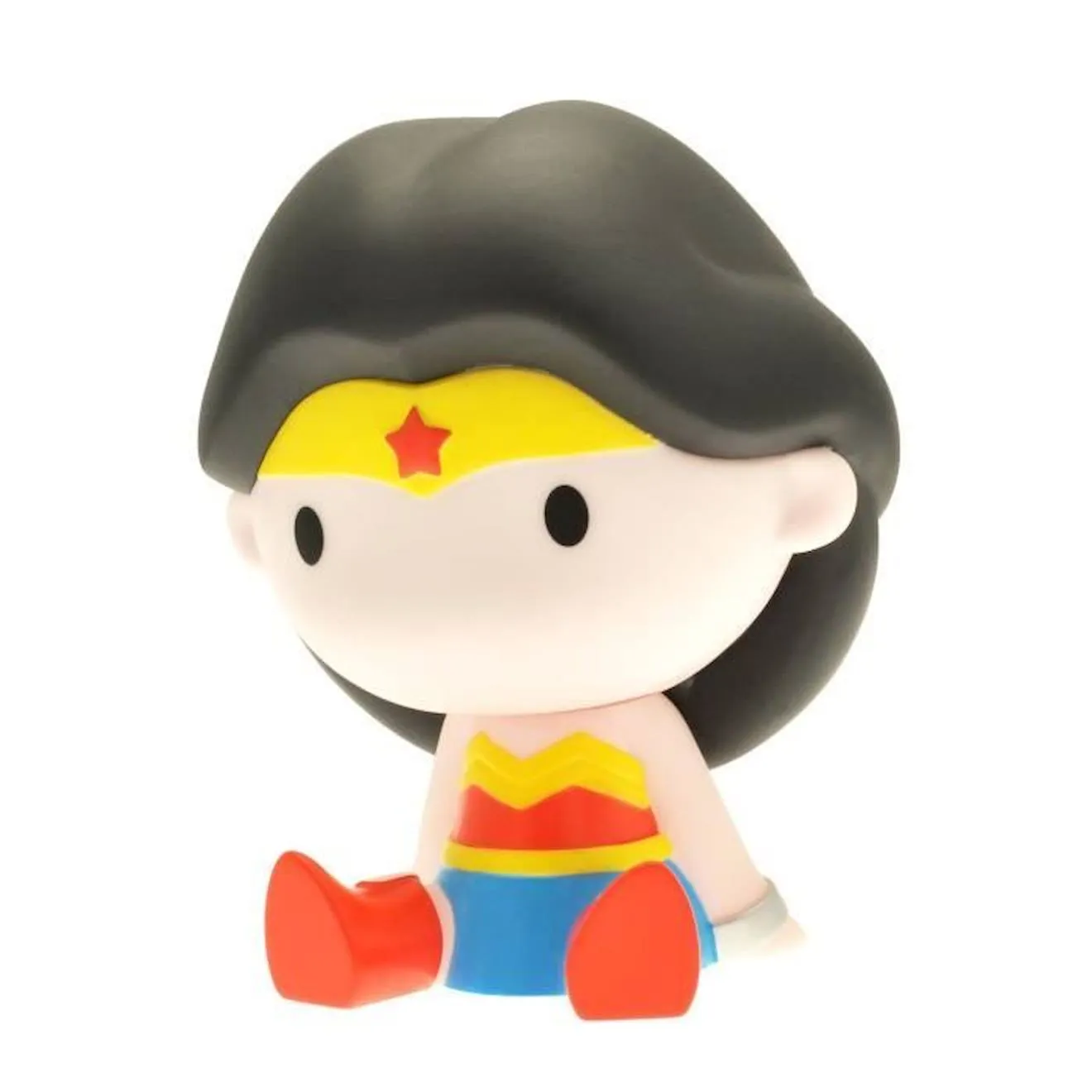 Tirelire - PLASTOY - Chibi Wonder Woman - Rouge - Licence Wonder Woman - Enfant 8 ans - PVC environnemental rouge - Plastoy