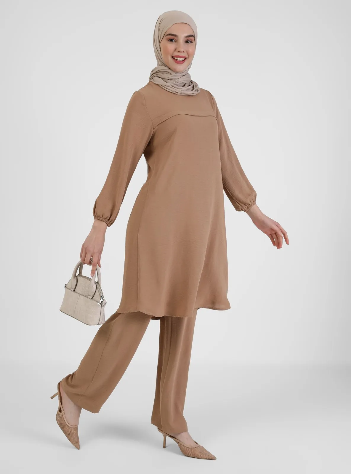 Tunic&Pants Co-Ord Camel