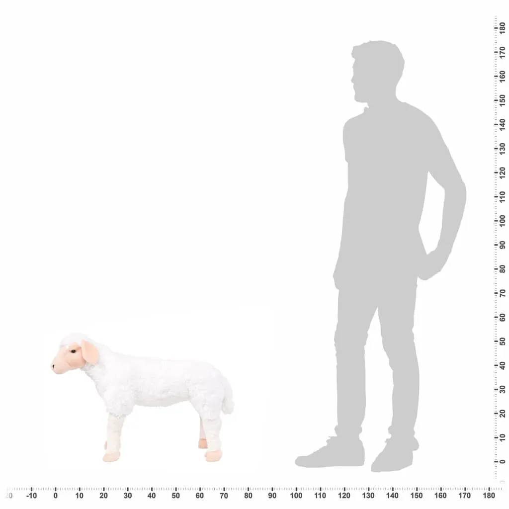 vidaXL Jouet en peluche Mouton Blanc XXL | vidaxl-fr