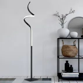 Zwarte vloerlamp modern, Aby, 11W, 3000K LED, met touchdimmer